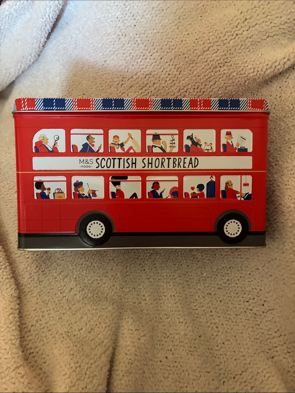 Marks & Spencer Red Double-Decker Bus Shortbread Tin